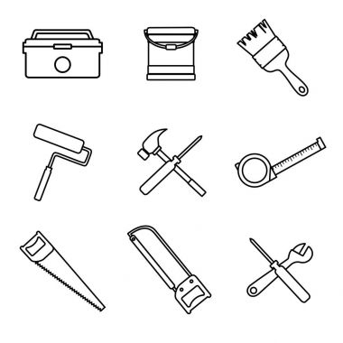 Anahat ev onarım Intrument araçları vektör şekil grafiği