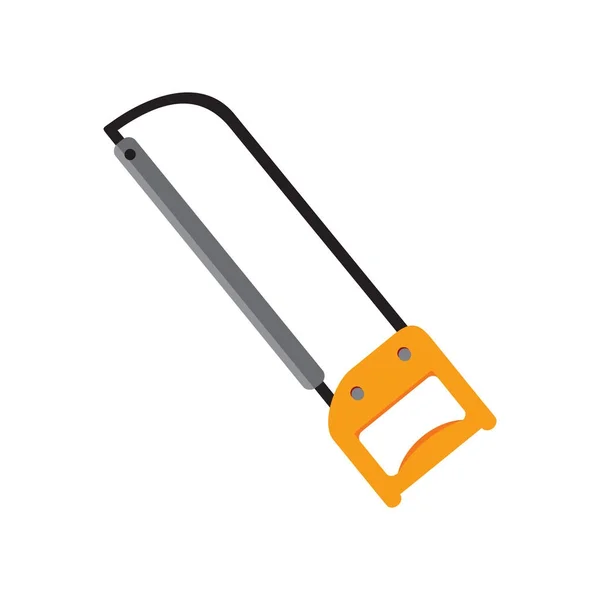 Simple Iron Saw Hacksaw Vector Illustration Graphic — Stock Vector