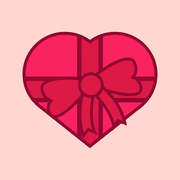 Amor regalo corazón vector ilustración gráfico — Vector de stock