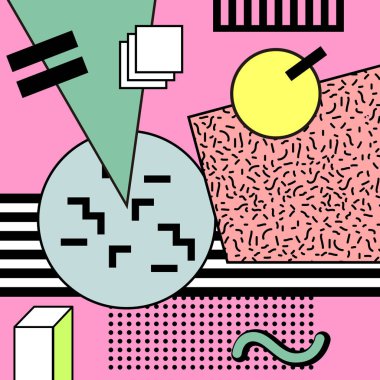 Pembe renkli geometrik şık arka plan vektör grafik illüstrasyon