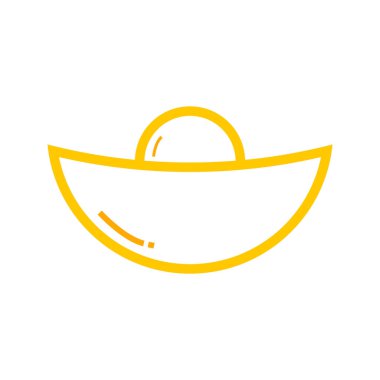 Soyut altın Sycee Çin para birimi vektör şekil grafiği