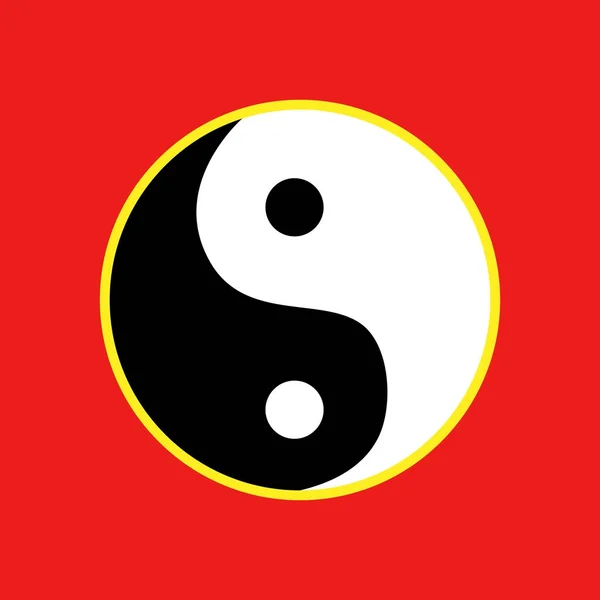 Yin Yang Equilíbrio Símbolo Vetor Ilustração Gráfica — Vetor de Stock