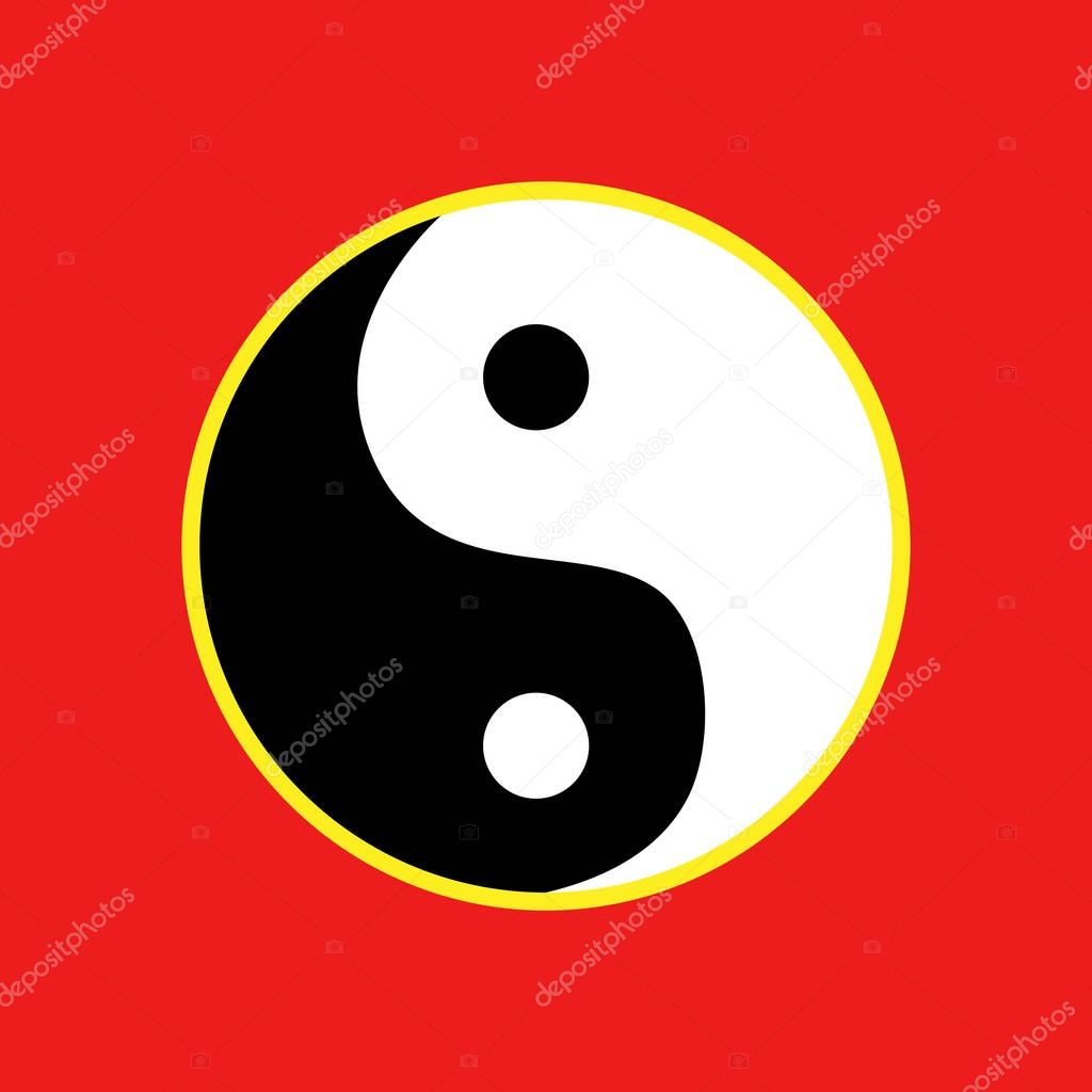Yin Yang Balance Symbol Vector Illustration Graphic