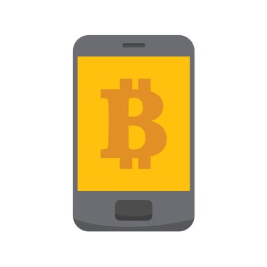 Bitcoin Mobile App vektör şekil grafiği