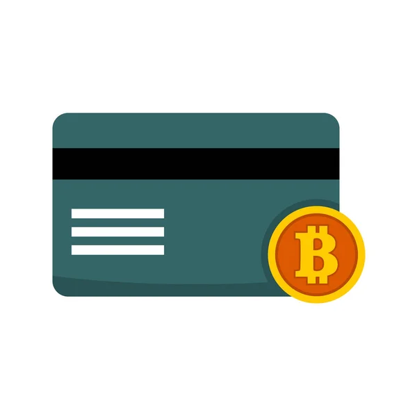 Bitcoin illusztráció tranzakció kártya vektorgrafikus — Stock Vector