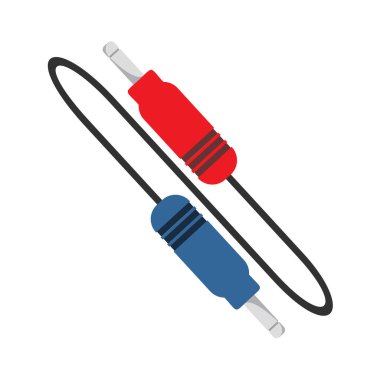 Tel Jack kablo vektör şekil grafiği