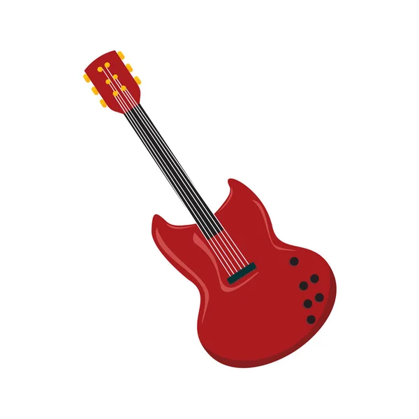 Simple Rock Electric Guitar Vector Illustration Grafis - Stok Vektor