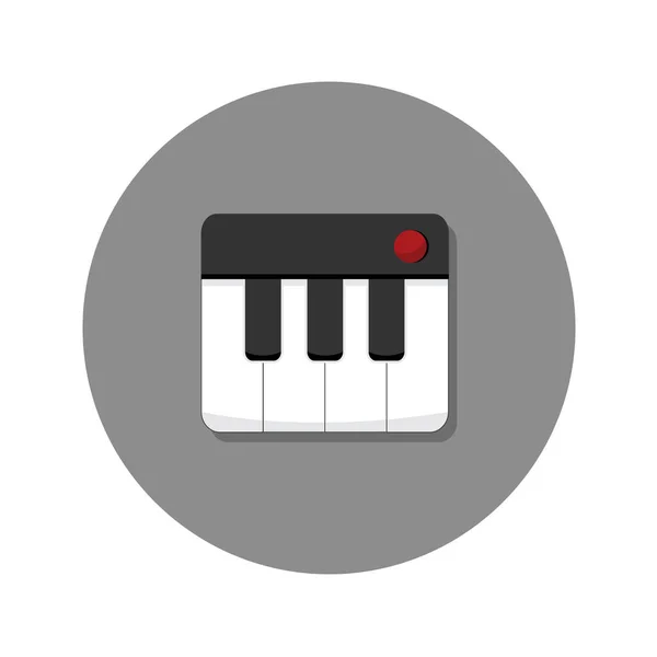 Mini Keyboard Synth Icon Vector Illustration Graphic — Stock Vector