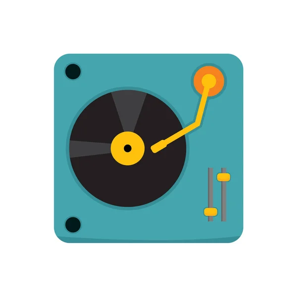 Giradiscos simples DJ Vector Ilustración Gráfico — Vector de stock