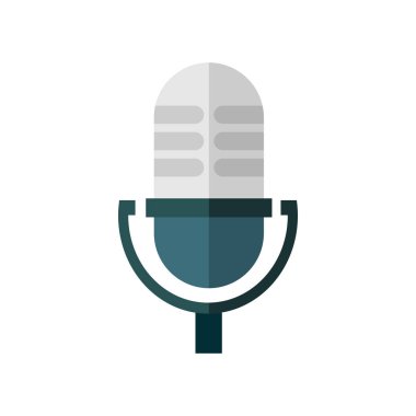 Eski Mikrofona konuşun vektör şekil grafiği