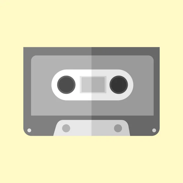 Simple Audio Cassette Vector Illustration Graphic — Stock Vector