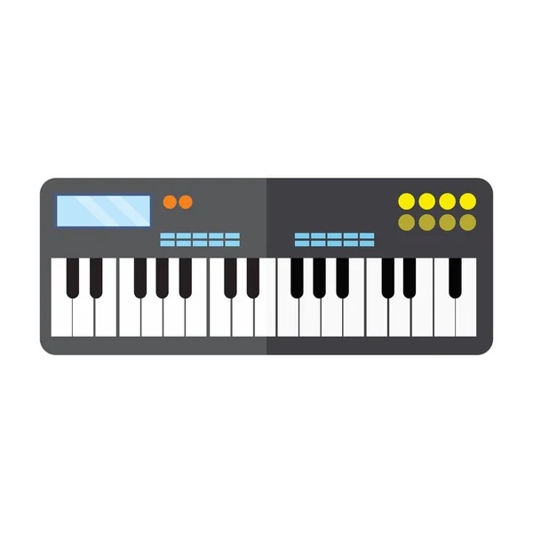 キーボード ピアノ楽器ベクトル図図 — ストックベクタ