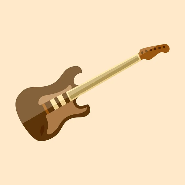 Electric Stratocaster Guitar Vector Illustration Graphic — Stock Vector