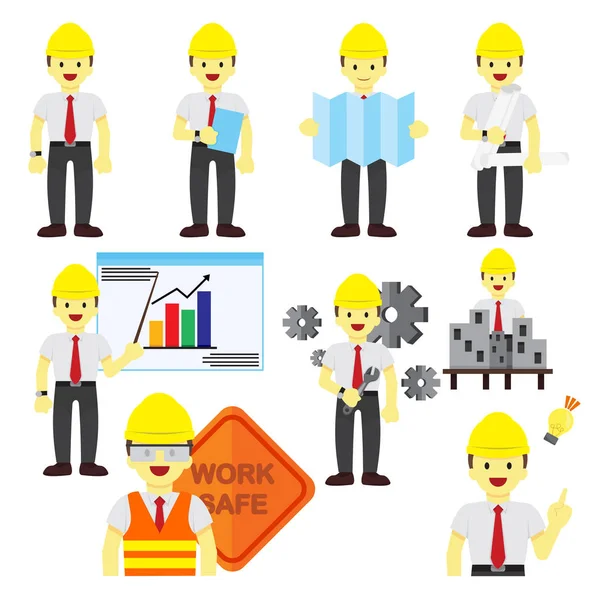 Various Professional People Occupation Vector Illustration Graphic Set — Stock Vector