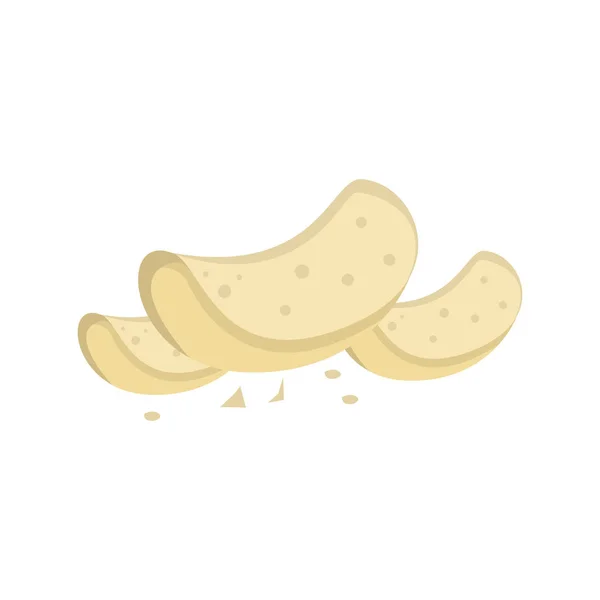 Chips Patate Crackers Illustrazione Vettoriale Design Grafico — Vettoriale Stock
