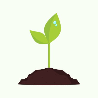 Küçük büyüyen bitki illüstrasyon grafik