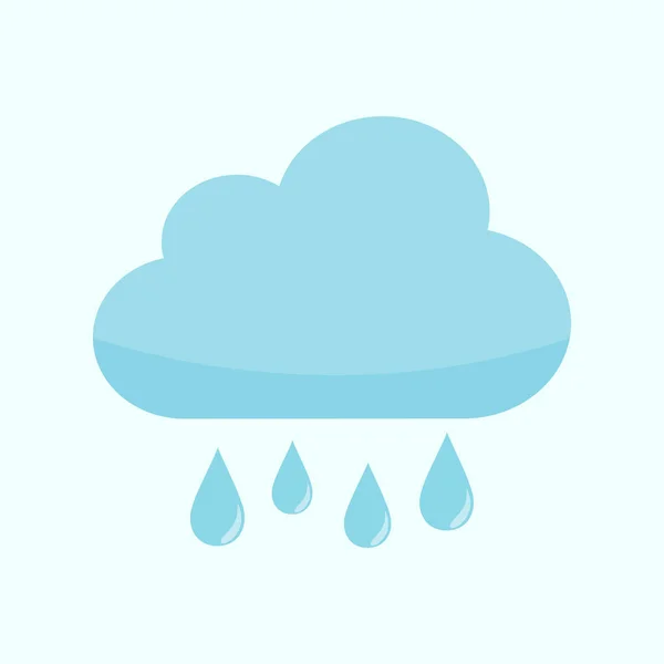 Rainy Cloud Weather Illustration Graphic — Stock Vector