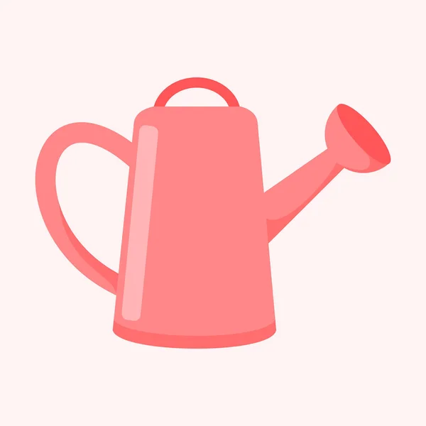 Cute Pink Watering Can Illustration Graphic — Stock Vector