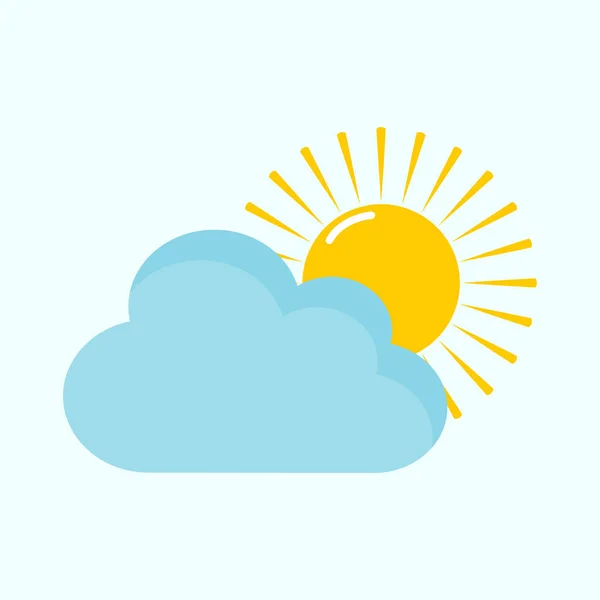 Bright Cloudy Day Light Vector Illustration — Stock Vector