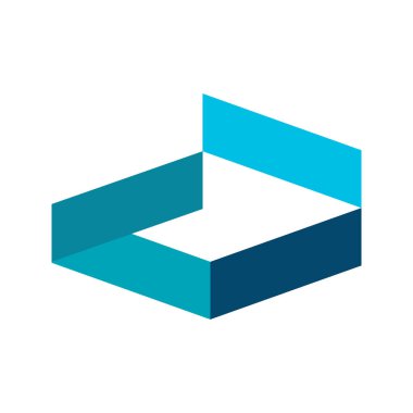 Açık parçası altıgen blok sembolü tasarım