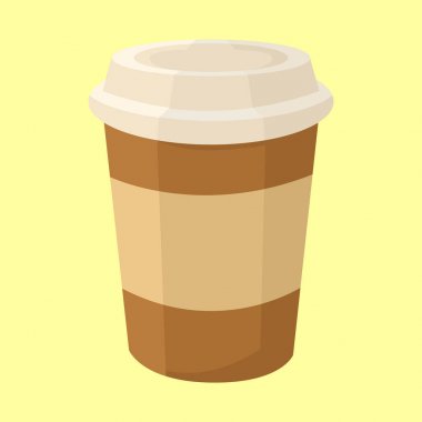 Kahve cam illüstrasyon götürün