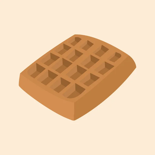 Ilustração de waffle de chocolate doce —  Vetores de Stock