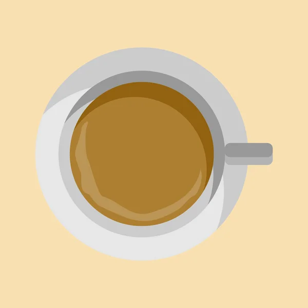 Plat lag kopje koffie illustratie — Stockvector