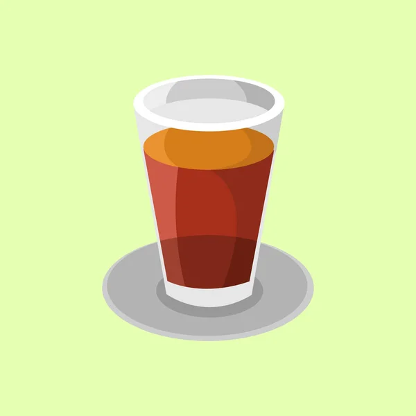 Vaso de té bebida ilustración — Vector de stock