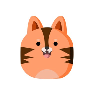 Sevimli kaplan hayvan kafa illüstrasyon