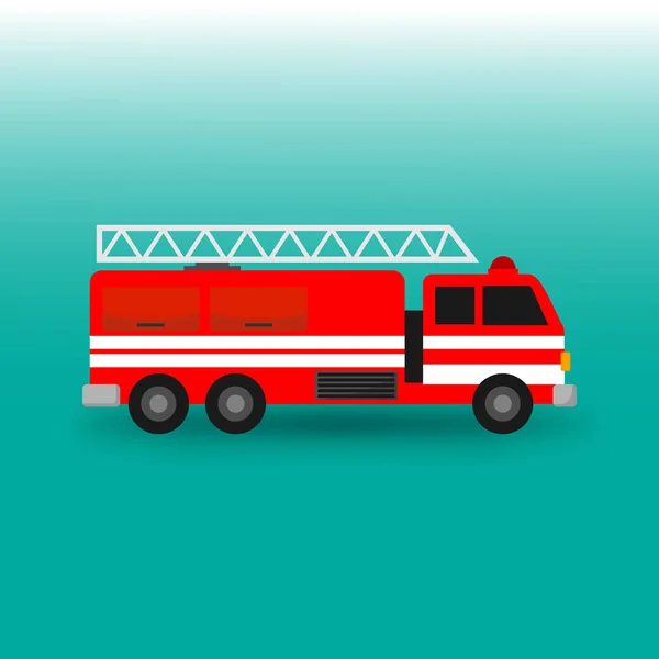 Fire Engine Firefighter Truck Illustration — Stock Vector