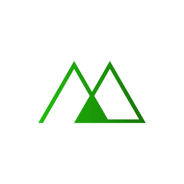 初期の M 文字山を抽象的なシンボルの概要 — ストックベクタ