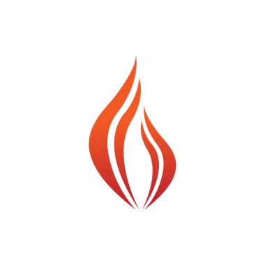 Soyut alev ateş Swoosh sembolü tasarım