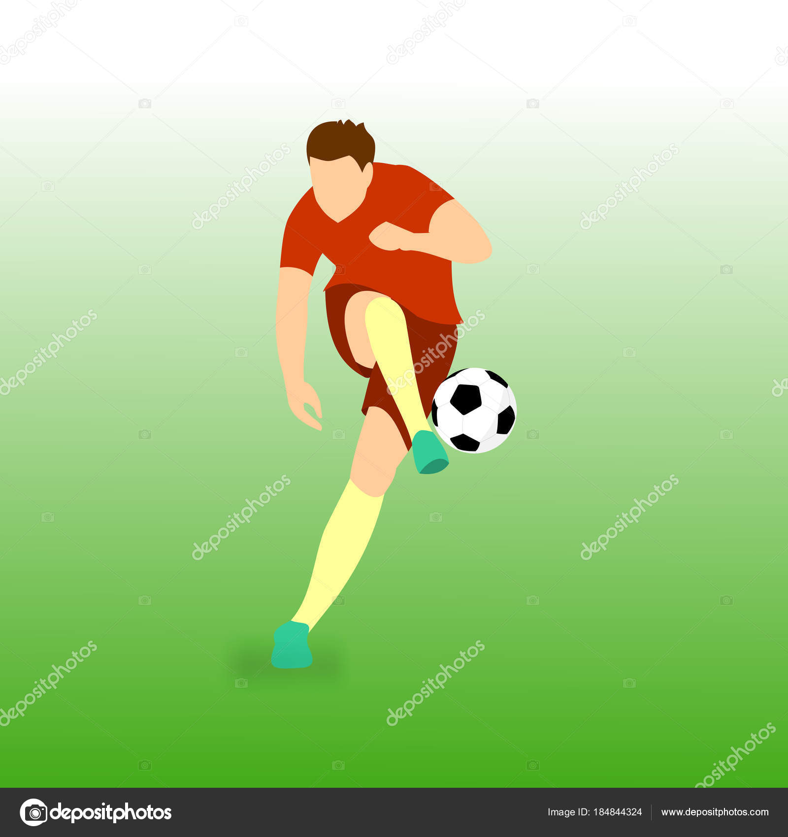 futebol jogador tiroteio, futebol jogador chutando bola ilustração 20456592  Vetor no Vecteezy