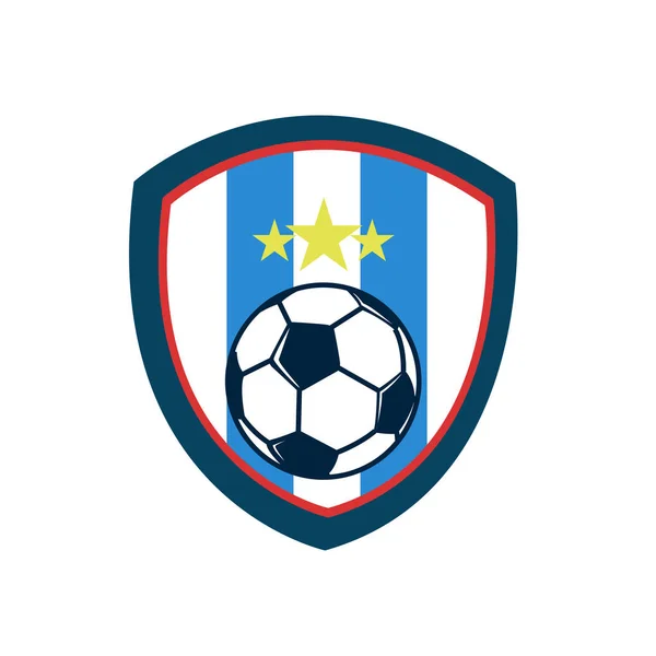 Soccer Fever Vintage Shield Stripes Football Club Emblem