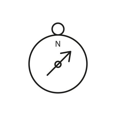 Pusula ince çizgi simgesi simge tasarım