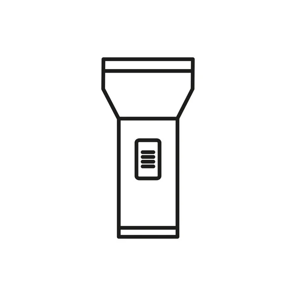 简易手电筒薄线图标符号设计 — 图库矢量图片