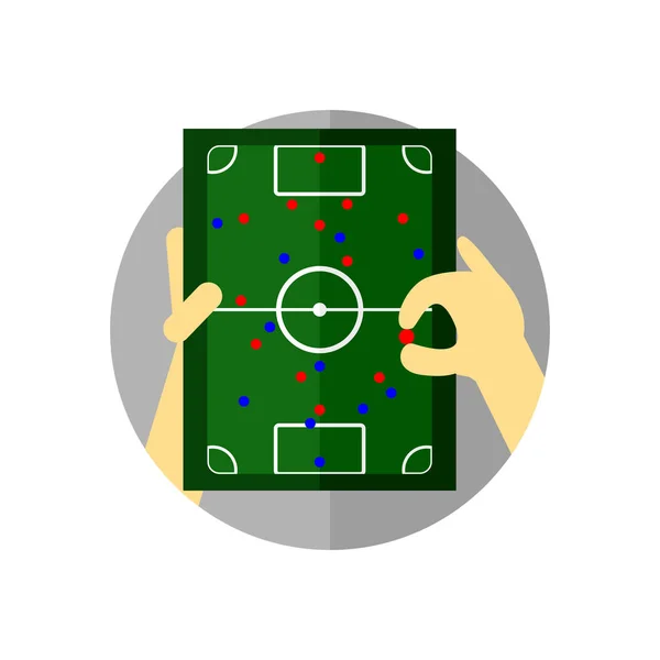 Piłka nożna Odprawa taktyczna strategia ilustracja — Wektor stockowy