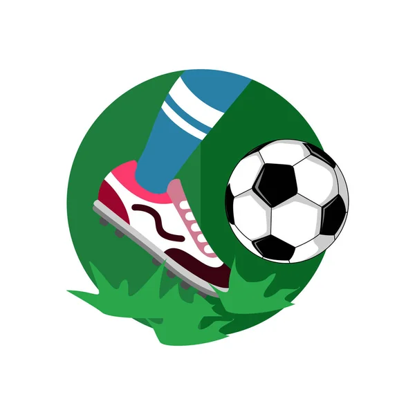 Illustration de ballon de football dribbling — Image vectorielle