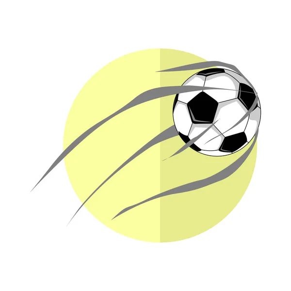 Pelota de fútbol tiro ilustración — Vector de stock