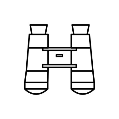 Dürbün macera ince çizgi simgesi tasarım