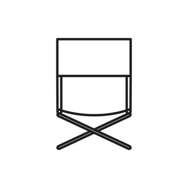 Açık koltuk sandalye macera ince çizgi simgesi simgesi illüstrasyon tasarım rahatlatıcı