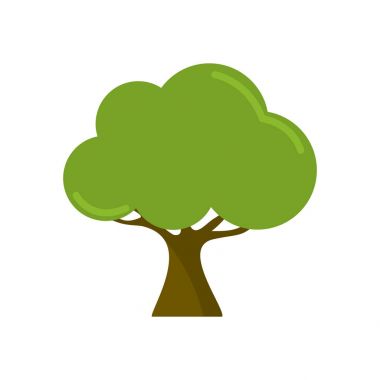 Karikatür tarzı basit izole ağaç bitki illüstrasyon