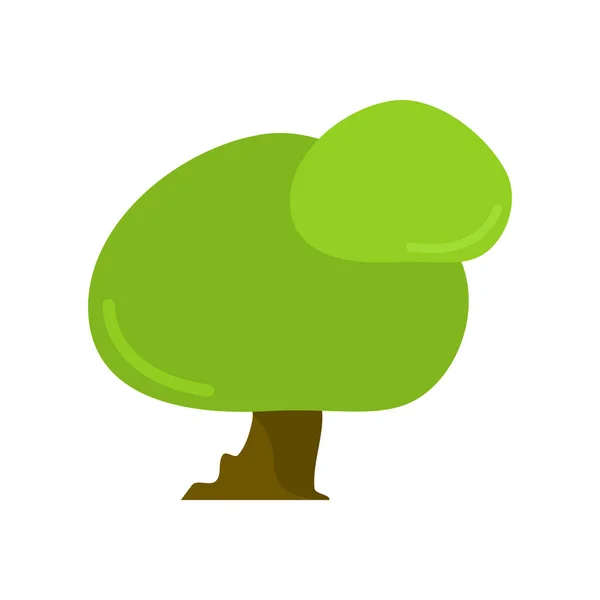 Ilustración de planta de árbol aislado de roble de estilo de dibujos animados — Vector de stock