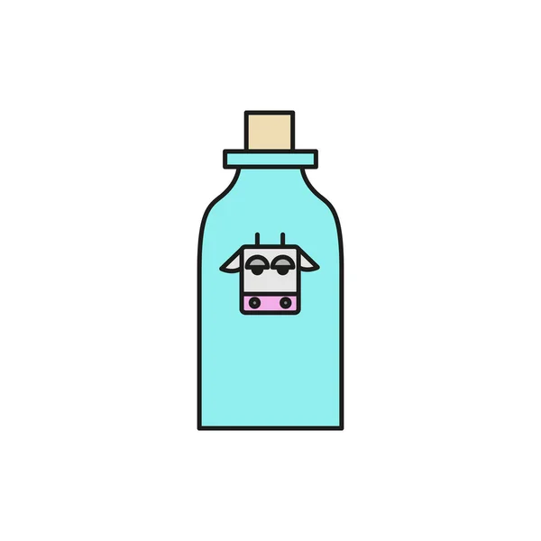 Icono de la línea delgada de alimentos para leche Ilustración — Vector de stock