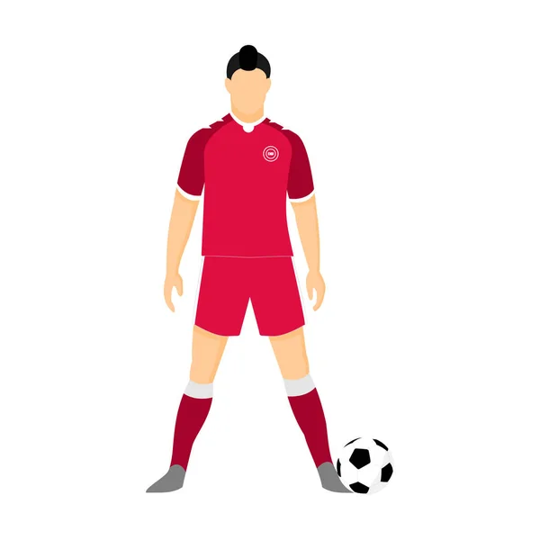 Danemark Football Jersey Illustration Coupe du monde par équipe nationale — Image vectorielle