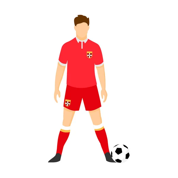 Équipe nationale uniforme de football de Serbie Illustration — Image vectorielle