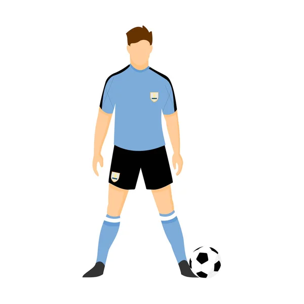 Uruguay Football Uniforme Illustration de l'équipe nationale — Image vectorielle