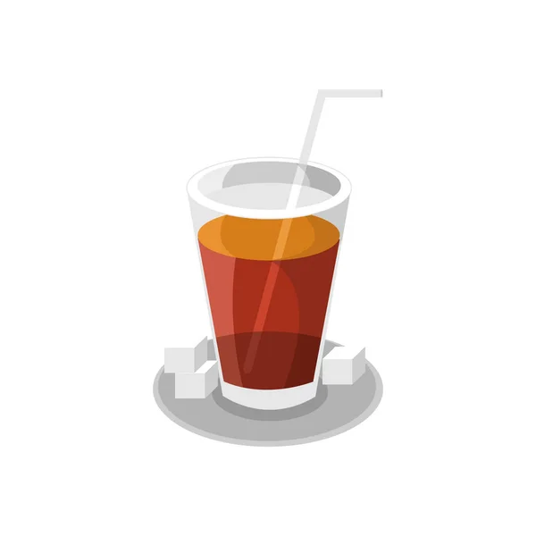 Ice Tea Café Ilustración — Vector de stock