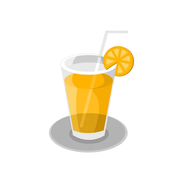 Ilustración de café de zumo de naranja fresco — Vector de stock