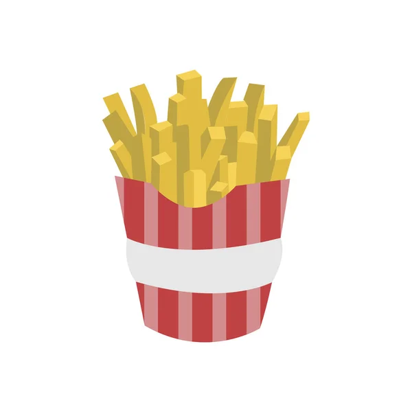 Potatoe franska frites mat Cafe Illustration — Stock vektor